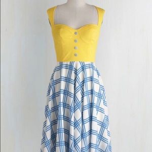 Modcloth Pretty Pretty Picnic Pinup Dress